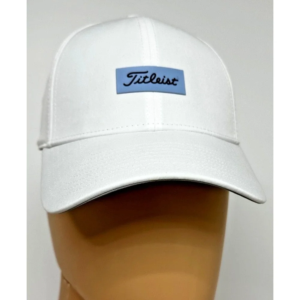 Titleist mens golf hat white hook and loop adjustment new with out tags